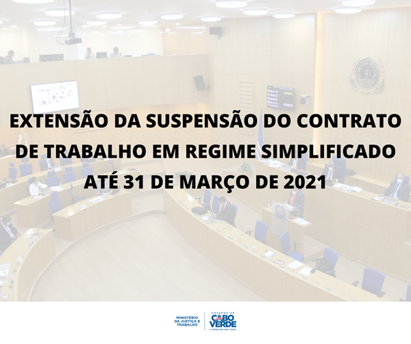 Extensão da Suspensão do contrato de trabalho em Regime Simplificado até 31 de Março de 2021
